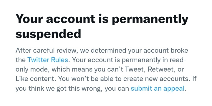 Your account is permanently suspended - Manuel Matuzović