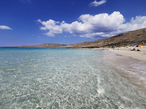 A beautiful beach in Greece with crystal clear water